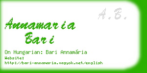 annamaria bari business card