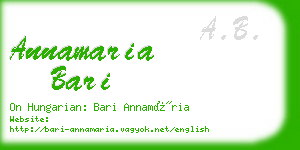 annamaria bari business card